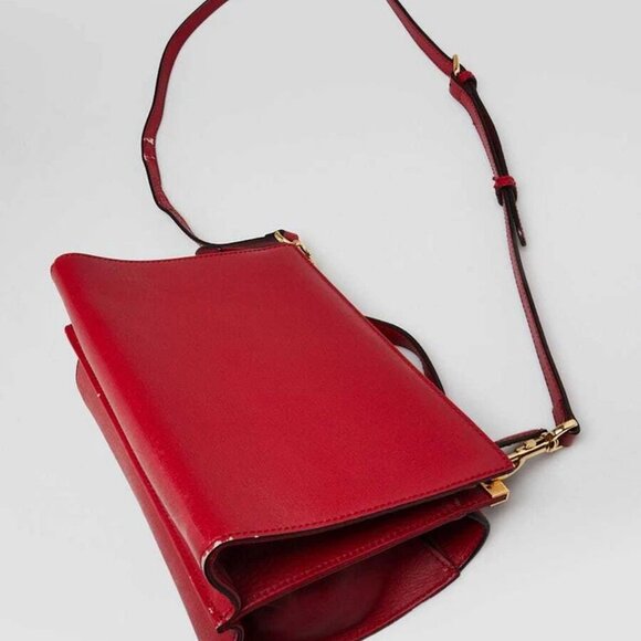 Fendi Red Saffiano Leather Demi Jour Small Bag 8BT245 - Picture 3 of 12
